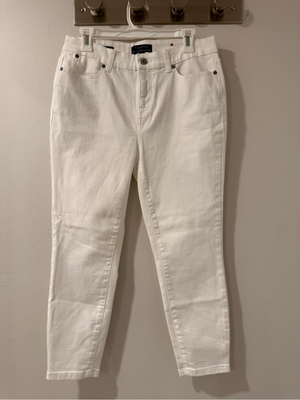 Talbots White Ankle Crop Simply Flattering Stretch Jeans
